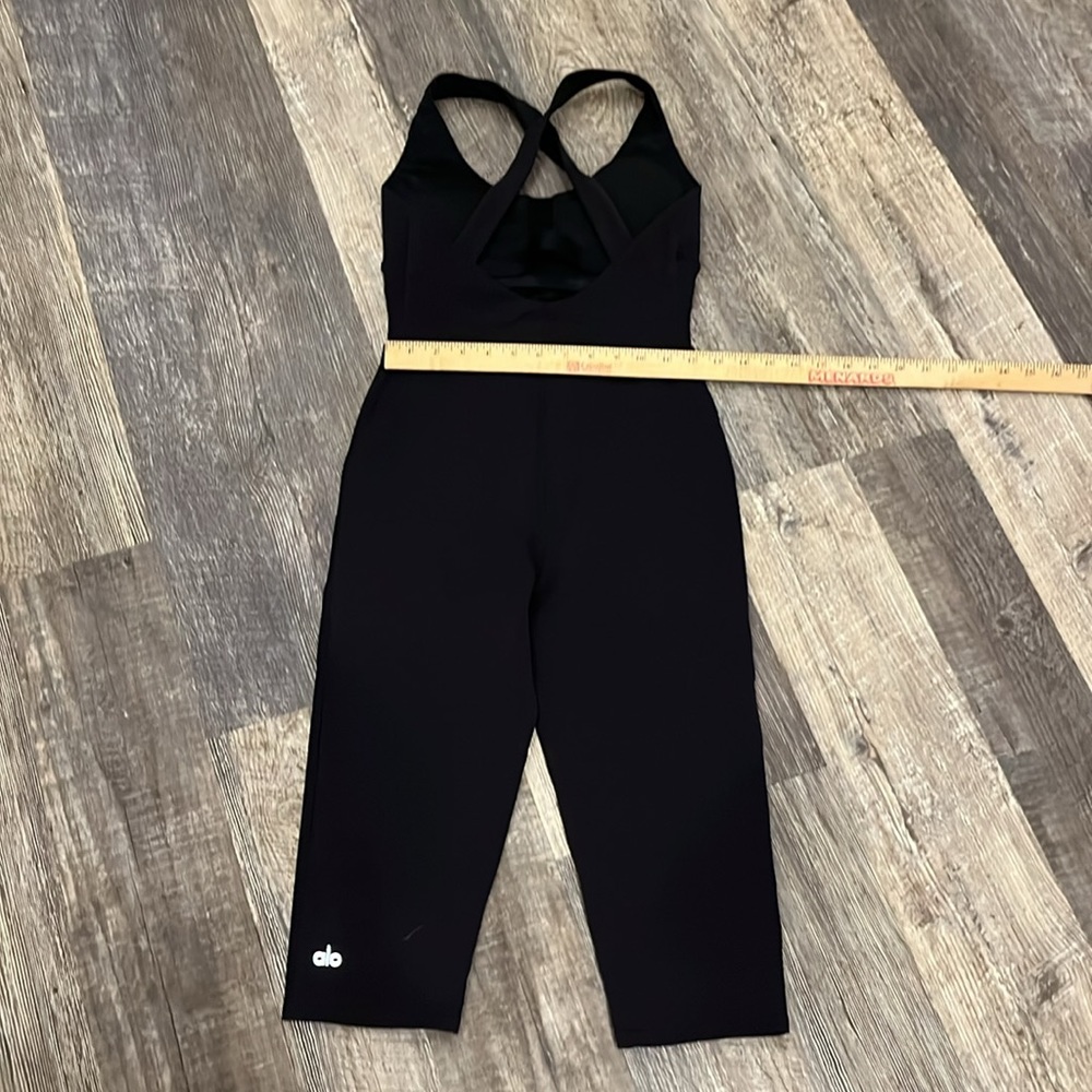 ALO Yoga Airbrush Physique Onesie Black Jumpsuit Bodysuit - Picture 11 of 16